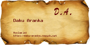Daku Aranka névjegykártya